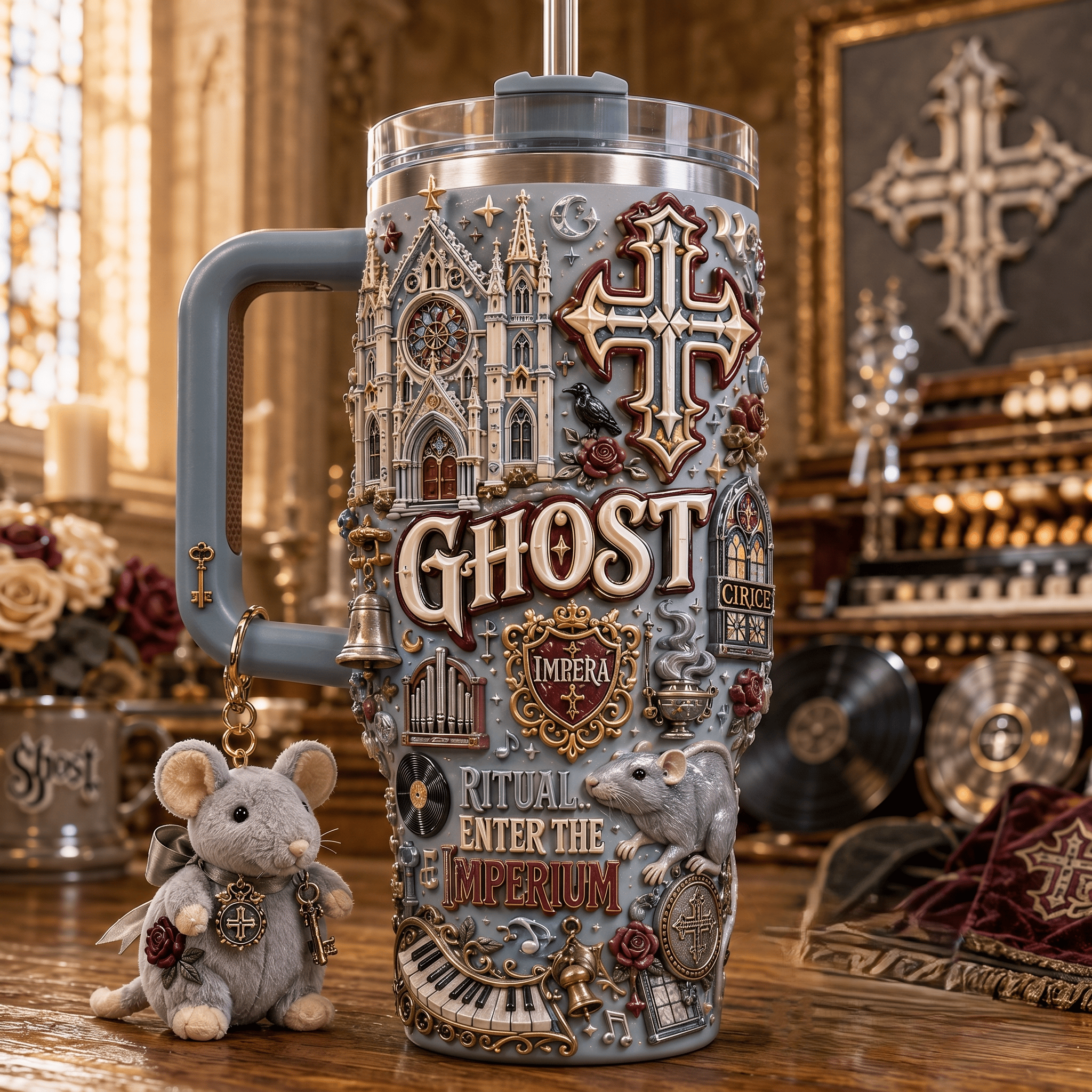 GHOST 40oz Tumbler With Handle HTTT